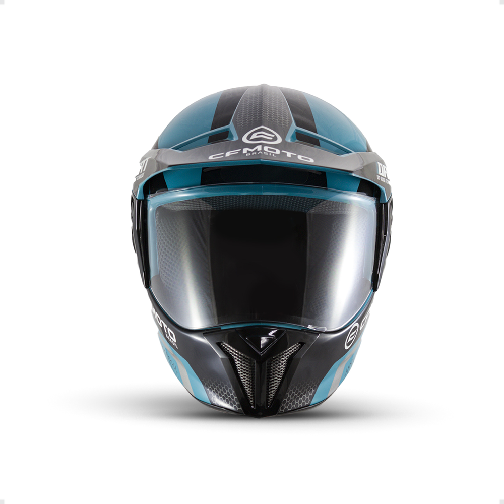 Capacete Bieffe Moto Quadriciclo CFMoto Azul Tamanho 60